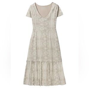 Legendary Whitetails womens Printed Knit Midi Short Sleeve Dress Large